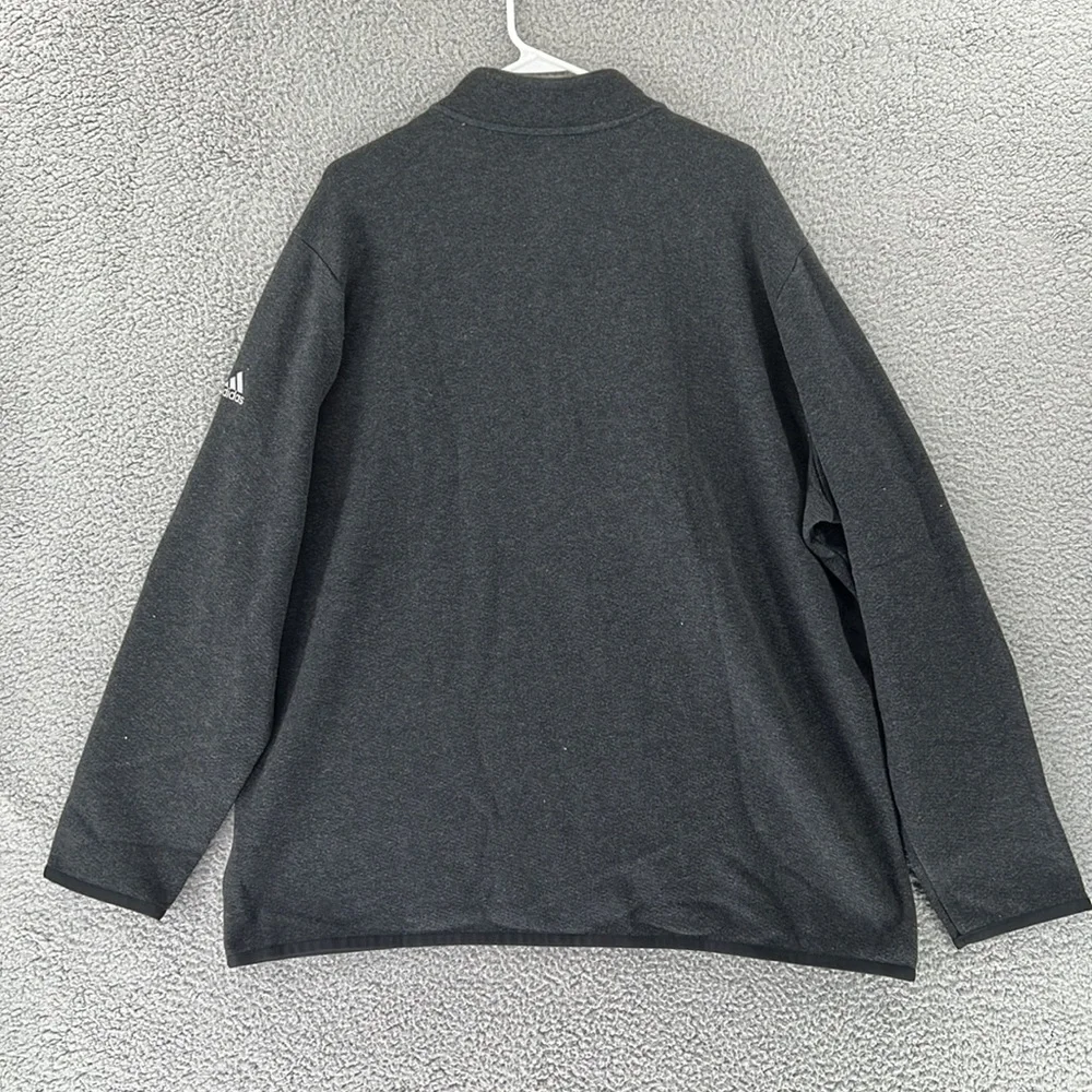 Adidas‎ Pullover Fleece 1/4 Zip Long Sleeve Sweater Mens XXL Gray